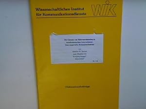 Imagen del vendedor de Der Einsatz von Mehrwertdiensten in bundesdeutschen Unternehmen: eine empirische Bestandsaufnahme. Wissenschaftliches Institut fr Kommunikationsdienste (WIK) - Diskussionsbeitrge Nr. 116; a la venta por books4less (Versandantiquariat Petra Gros GmbH & Co. KG)