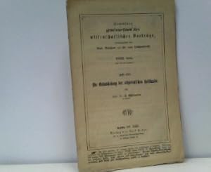 Image du vendeur pour Sammlung gemeinverstndlicher wissenschaftlicher Vortrge, XVIII. Serie, Heft 418: Die Entwicklung der altgriechischen Heilkunde, von Prof. Dr. I. Asselmann mis en vente par ABC Versand e.K.