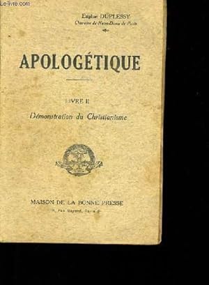 Seller image for APOLOGETIQUES. LIVRE 2. for sale by Le-Livre