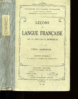 Seller image for LECONS DE LANGUE FRANCAISE. for sale by Le-Livre