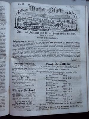 Wochen-Blatt. Amts- u. Intelligenzblatt für den Oberamtsbezirk Nürtingen. 34. Jahrgang 1865. Nro....