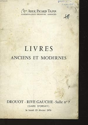 Bild des Verkufers fr LIVRES ANCIENS ET MODERNES zum Verkauf von Le-Livre