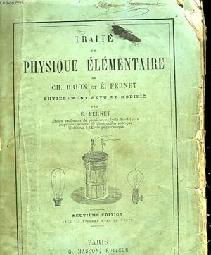 Seller image for TRAITE DE PHYSIQUE ELEMENTAIRE for sale by Le-Livre