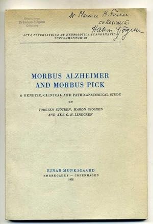 Imagen del vendedor de Morbus Alzheimer and Morbus Pick. A Genetic, Clinical and Patho-Anatomical Study by. a la venta por David Mason Books (ABAC)