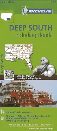 Seller image for Michelin USA Deep South Including Florida Map 177 (Folded) for sale by Grand Eagle Retail