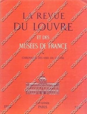 LA REVUE DU LOUVRE ET DES MUSEES DE FRANCE. 22E ANNEE. 1972. N°1. A PROPOS DE DEUX VASES ITALIOTE...