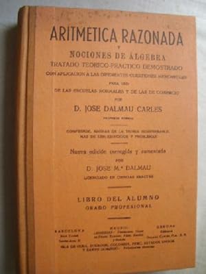 ARITMÉTICA RAZONADA Y NOCIONES DE ÁLGEBRA