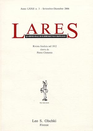 Seller image for Lares. Anno LXXII. 3. Settembre-Dicembre 2006 for sale by Libro Co. Italia Srl
