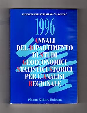 1996 Annali Del Dipartmento di Studi Geoeconomici Statistici Storici per L'analisi Regionale (Ann...