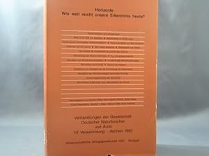 Imagen del vendedor de Horizonte : wie weit reicht unsere Erkenntnis heute? ; [19. bis 22. September 1992, Aachen]. hrsg. von Gnther Wilke . Mit Beitr. von L. Bengtsson ., Gesellschaft Deutscher Naturforscher und rzte: Verhandlungen der Gesellschaft Deutscher Naturforscher und rzte ; 117 Edition Universitas a la venta por Antiquariat-Fischer - Preise inkl. MWST