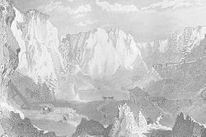 "Die Zinngruben in Cornwallis". Stahlstich von L. Dant, Blattgröße: 19 x 25 cm, um 1850.
