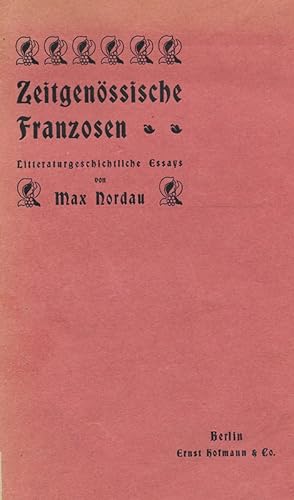 Bild des Verkufers fr Zeitgenssische Franzosen. Literaturgeschichtliche Essays. zum Verkauf von Georg Fritsch Antiquariat