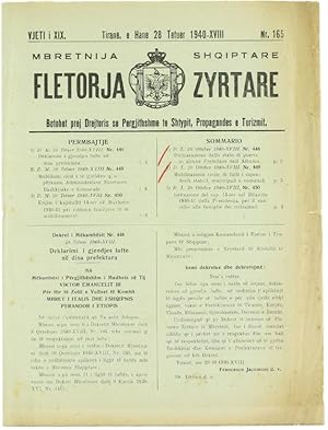 FLETORJA ZYRTARE Mbretnija Shqiptare. Nr. 165.: