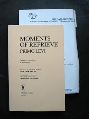 Seller image for Moments of Reprieve. Translated from the Italian by Ruth Feldman for sale by James Fergusson Books & Manuscripts