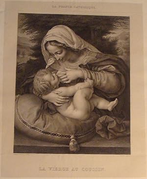 LA VIERGE AU COUSSIN. ANDREA SALARIA PINX, GIRAUD SCULPIT.