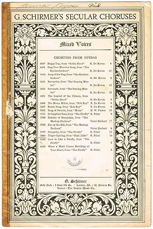 Bild des Verkufers fr Tingle-Ingleing (from "High Jinks") (for Four-Part Mixed Voices [SATB]), with Piano accompaniment zum Verkauf von SUNSET BOOKS