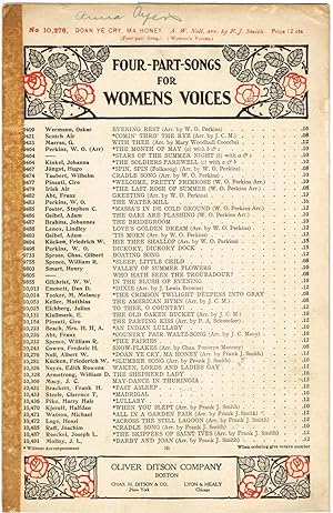 Seller image for DOAN YE CRY, MA HONEY (for Four-Part Chorus of Women's Voices [SSAA] with Mezzo Soprano or Baritone solo), with Piano accompaniment for sale by SUNSET BOOKS