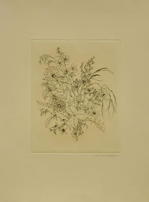 Sommerlicher Strauß. [1951]. [Original-Kupferstich / original copper engraving].