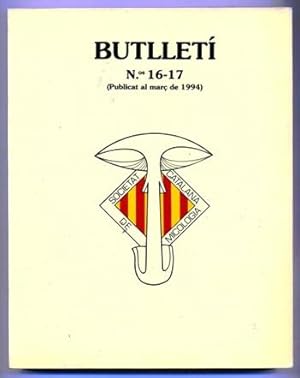 Imagen del vendedor de BUTLLETI N 16-17 - SOCIETAT CATALANA DE MICOLOGIA (Publicat al mar de 1994) a la venta por Ducable Libros