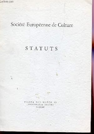 Image du vendeur pour STATUTS - SUIVIS D'AUTRES DOCUMENTS OFFICIELS ET DE NOTES. mis en vente par Le-Livre