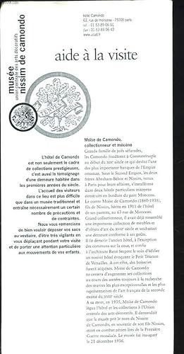 Bild des Verkufers fr MUSEE UNION CENTRALE DES ARTS DECORATIFS NISSIM DE CAMONDO. AIDE A LA VISITE. zum Verkauf von Le-Livre