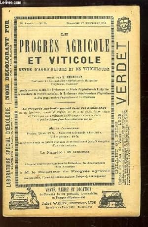 Seller image for Le Progrs Agricole et Viticole, N35 - 18me anne : Les bouilleurs de cru et la Rgie - Le pltrage - Un nouveau brle-mche : le sulfureur Saurin - Sur l'adaptation et l'affinit du Riparia . for sale by Le-Livre