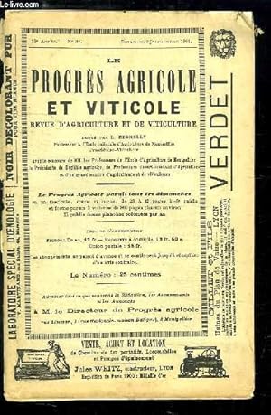 Seller image for Le Progrs Agricole et Viticole, N36 - 18me anne : Succs des canons grlifuges - La rcolte de 1901 dans le Puy-de-Dme - Les vrilles de la vigne - La pourriture grise . for sale by Le-Livre