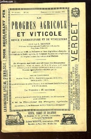 Seller image for Le Progrs Agricole et Viticole, N39 - 18me anne : L'coulement des vins - Fin de vendanges - La Cooprative vinicole des alpes et Provence . for sale by Le-Livre