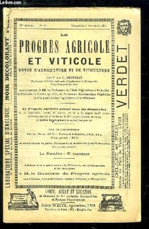 Seller image for Le Progrs Agricole et Viticole, N40 - 18me anne : Les fumures et la qualit des vins - Les dernires rcoltes viticoles dans l'Hrault . for sale by Le-Livre