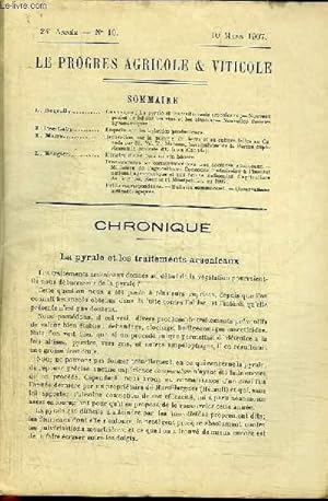 Seller image for Le Progrs Agricole et Viticole, N10 - 24me anne : Recherches sur la pomme de terre et sa culture faites au Canada par MACOUN - Histoire d'une cure au vin bourru . for sale by Le-Livre