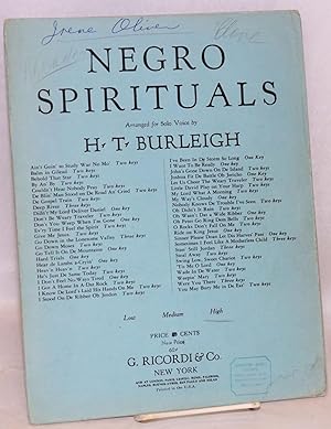 Imagen del vendedor de Deep river; song. Old Negro melody, respectfully dedicated to Mis Mary Jordan a la venta por Bolerium Books Inc.