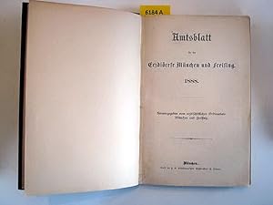 Immagine del venditore per Amtsblatt fr die Erzdicese Mnchen und Freising 1888. Herausgegeben vom erzbischfliches Ordinariate Mnchen und Freising. venduto da Augusta-Antiquariat GbR