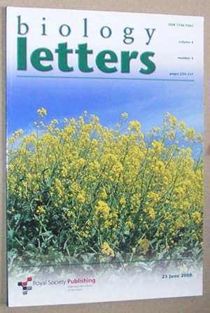 Image du vendeur pour Biology Letters, volume 4 number 3 mis en vente par Nigel Smith Books