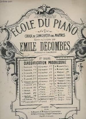 Seller image for ECOLE DU PIANO - CHOIX DE CONCERTOS DES MAITRES : N 5 : 5me CONCERTO, RONDO. for sale by Le-Livre