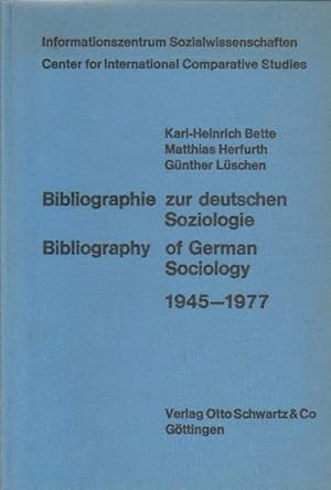 Imagen del vendedor de Bibliographie zur deutschen Soziologie 1945 - 1977. Bibliography of German Sociology. 1945 - 1977. a la venta por Versandantiquariat Boller