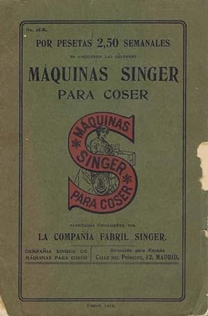 CATALOGO: MAQUINAS SINGER PARA COSER. AÑO 1912