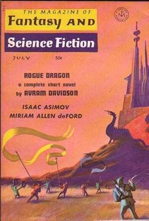 Imagen del vendedor de The Magazine of Fantasy and Science Fiction July 1965, Rogue Dragon, Computer Diagnosis, The Expendables, The Eight Billion, Becalmed in Hell, A Murkle for Jesse, The Pterodactyl a la venta por Nessa Books