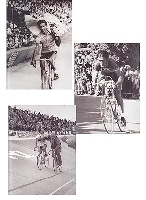 Imagen del vendedor de CICLISMO -3 LAMINAS AGENCIA EFE en B/N (1959-El ciclista Federico Martn Bahamontes vencedor del Tour de Francia realizando la vuelta de honor Pars/1965 Guillermo Timoner Mundiales Anoeta/1973Luis Ocaa durante una etapa de la Vuelta Ciclista a Espaa) a la venta por CALLE 59  Libros