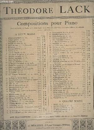 Imagen del vendedor de COMPOSITIONS POUR PIANO A 2 MAINS - N60 - OP. 82. : VALSE ARABESQUE. a la venta por Le-Livre