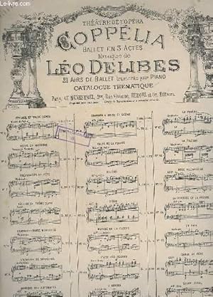 Seller image for COPPELIA - BALLET EN 3 ACTES DE LEO DELIBES - N1 : PRELUGE ET VALSE - piano a 4 mains. for sale by Le-Livre