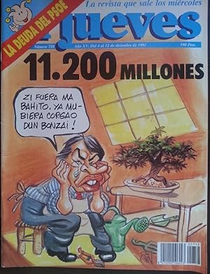 EL JUEVES Nº 758. 11.200 MILLONES. DICIEMBRE 1991.