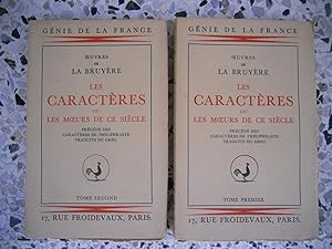 Seller image for Les caracteres - ou - Les moeurs de ce siecle - Precede des - Caracteres de Theophraste traduits du grec for sale by Frederic Delbos