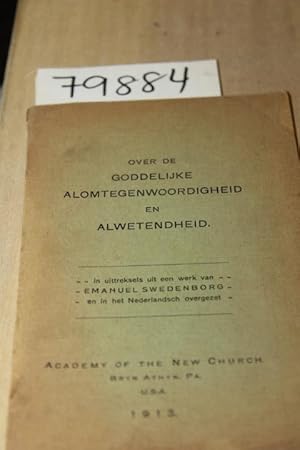 Bild des Verkufers fr OVER DE GODDELIJKE ALOMTEGENWOORDIGHEID EN ALWETENDHEID zum Verkauf von Princeton Antiques Bookshop