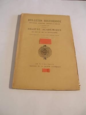 BULLETIN HISTORIQUE TOME XXXX ANNEE 1962