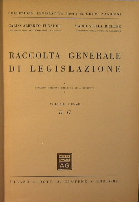 Immagine del venditore per Raccolta generale di legislazione venduto da Antica Libreria Srl