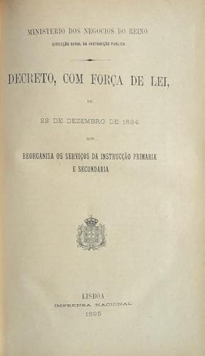 ENCADERNAÇÃO ARTÍSTICA - SÉC. XIX - INSTRUÇÃO - LEIS E REGULAMENTOS.