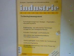 Bild des Verkufers fr Technologiemanagement Industrie Management: Strategien, Organisation und Informationssysteme, 5/2000 zum Verkauf von books4less (Versandantiquariat Petra Gros GmbH & Co. KG)