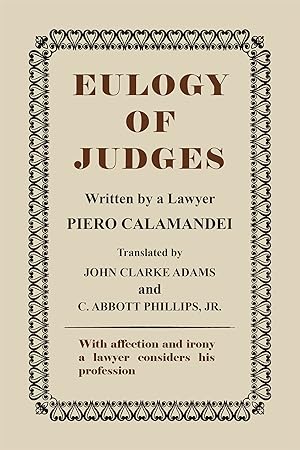 Bild des Verkufers fr Eulogy of Judges. Paperback edition zum Verkauf von The Lawbook Exchange, Ltd., ABAA  ILAB