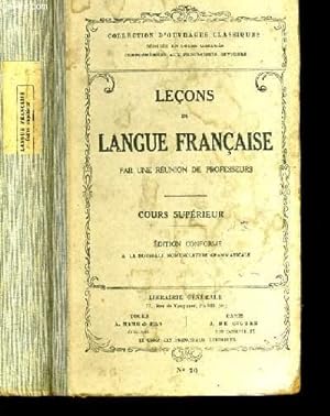 Seller image for LECONS DE LANGUE FRANCAISE N70. for sale by Le-Livre