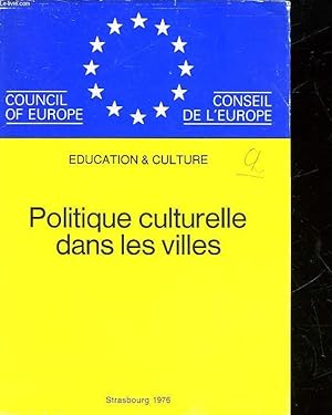 Bild des Verkufers fr LES POLITIQUES CULTURELLES DES VILLES zum Verkauf von Le-Livre